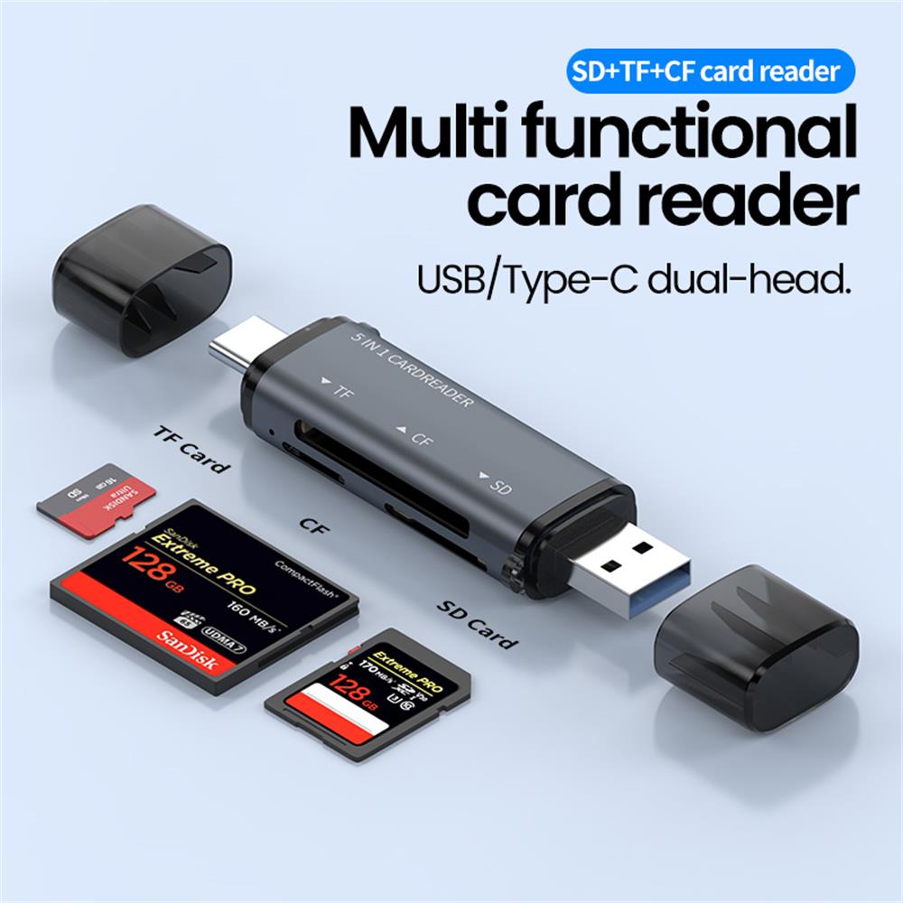 Laptop Accessories And Gadgets - 5 IN 1 USB Card Reader