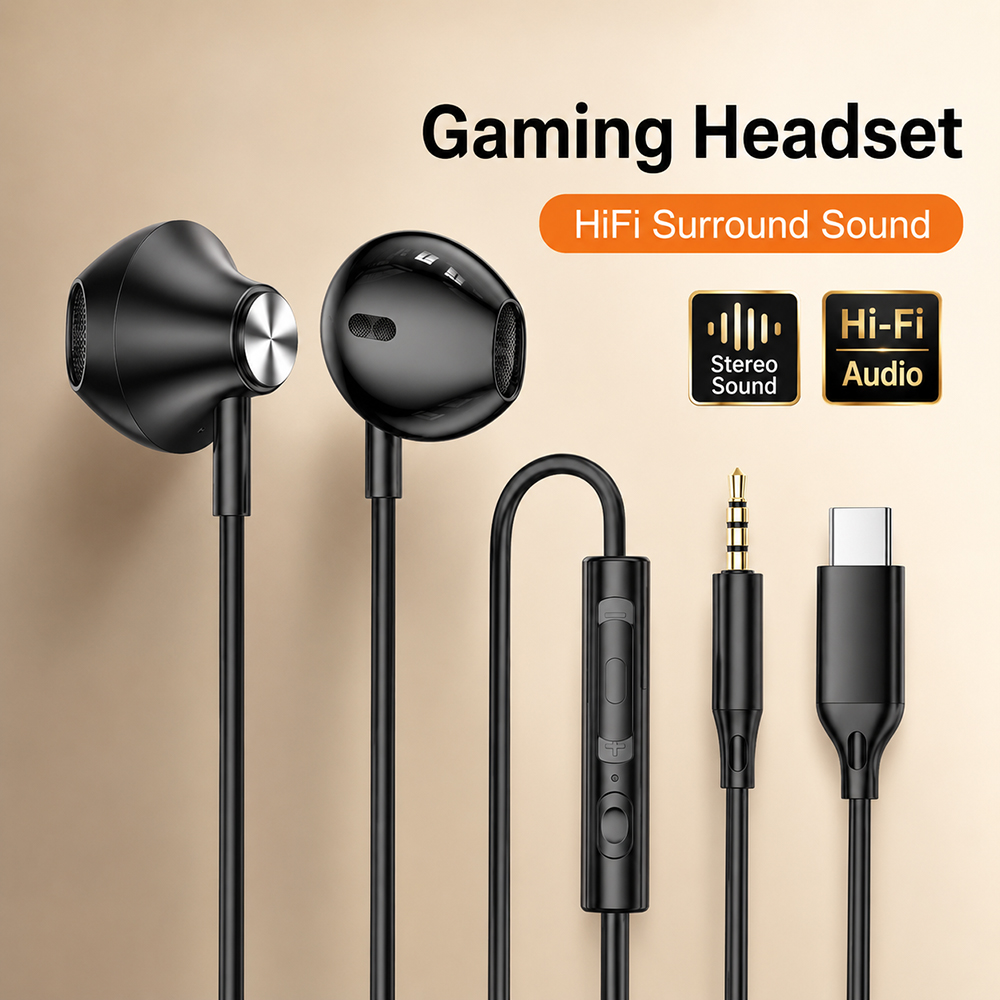Laptop Accessories Headphones - HiFi Surround Headphones Bass Stereo Sound