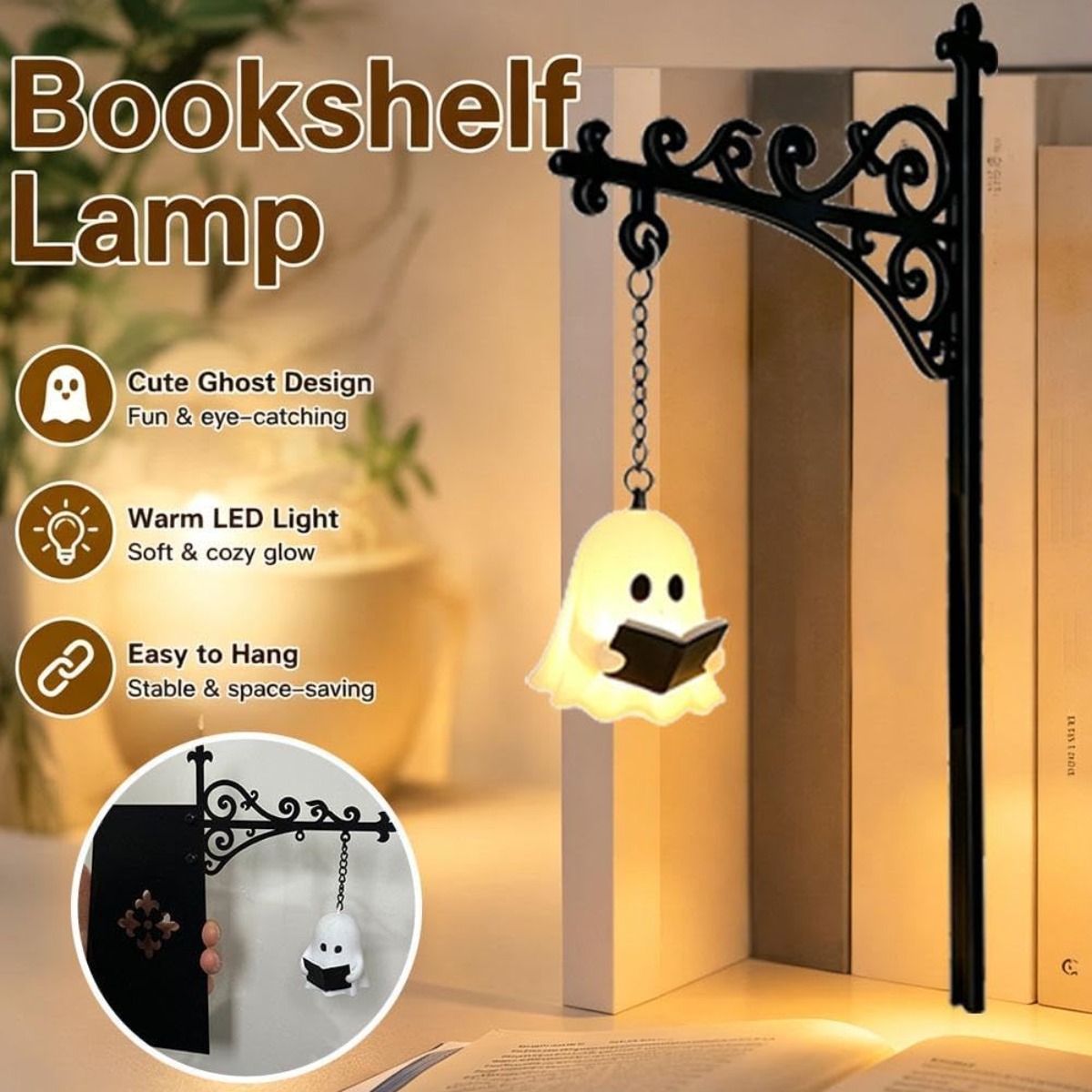 Laptop Accessories Light - Vintage Library Lantern Mini Bookshelf LED