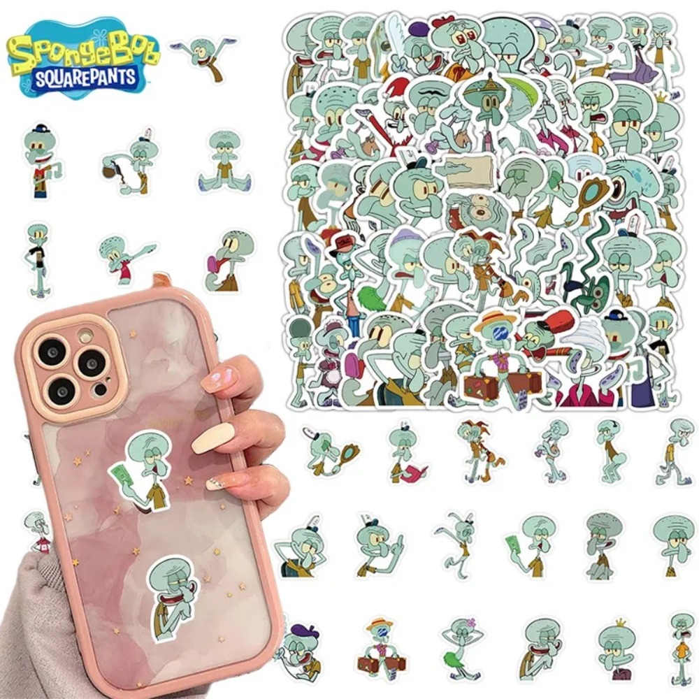 Laptop Accessories Gadgets - 60Pcs SpongeBob Squidward Tentacles Decorative Sticker