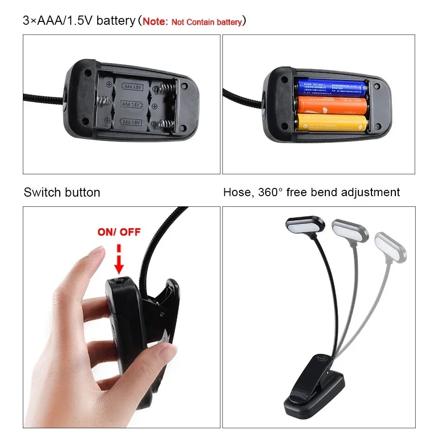 Mini LED Book Light with Clip, - Laptop Accessories Light recension och pris