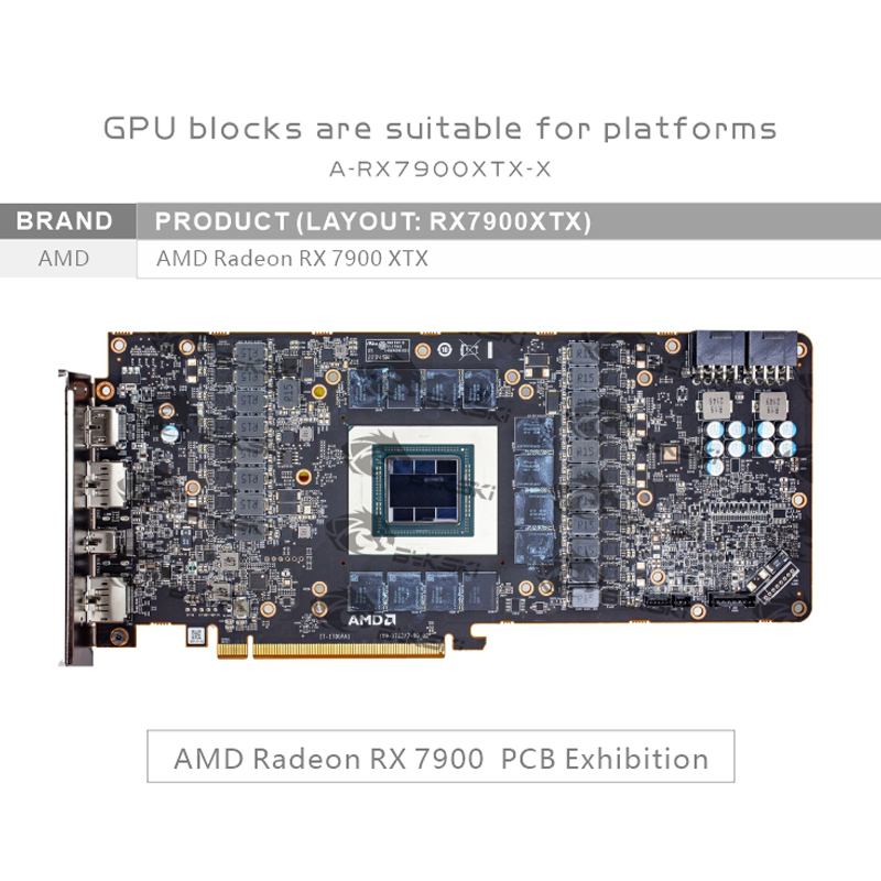 Bykski A-RX7900XTX-X Water Blo - Amd Vga Rx 7900 Xtx recension och pris