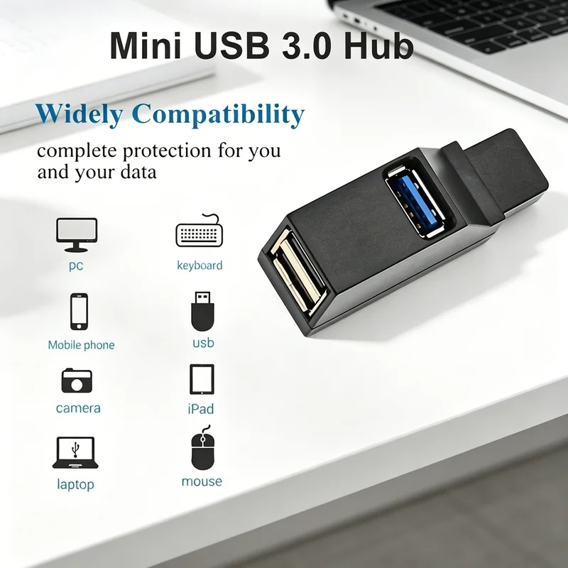 USB 3.0 2.0 Rotatable 3 Ports  - Laptop Accessories Gadgets recension och pris