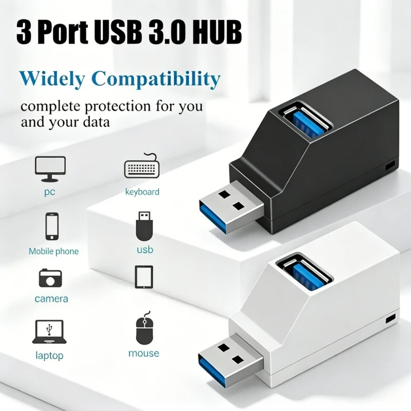 USB 3.0 2.0 Rotatable 3 Ports  - Laptop Accessories Gadgets recension och pris
