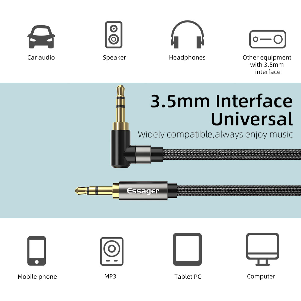 Essager Aux Extension Cable 3. - Laptop Accessories Headphones recension och pris