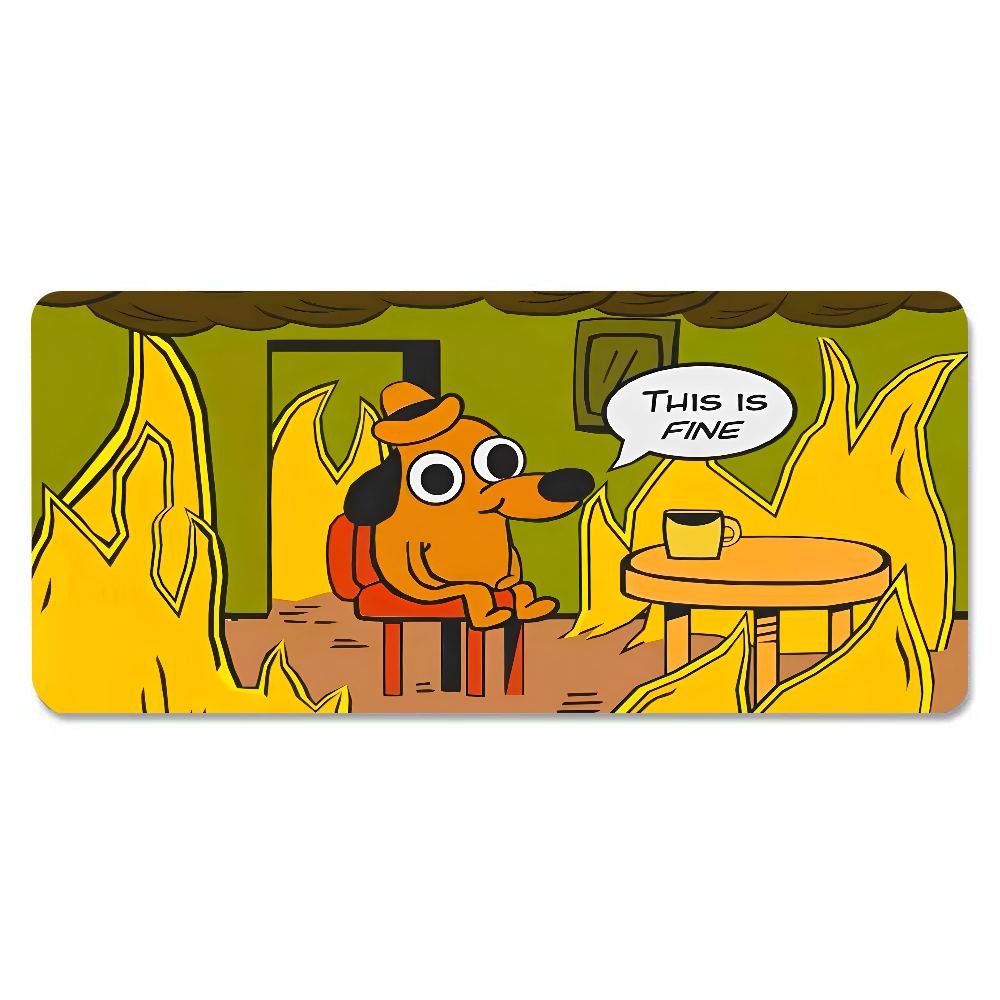 This Is Fine Dog Dachshund Mou - Laptop Accessories Toys recension och pris