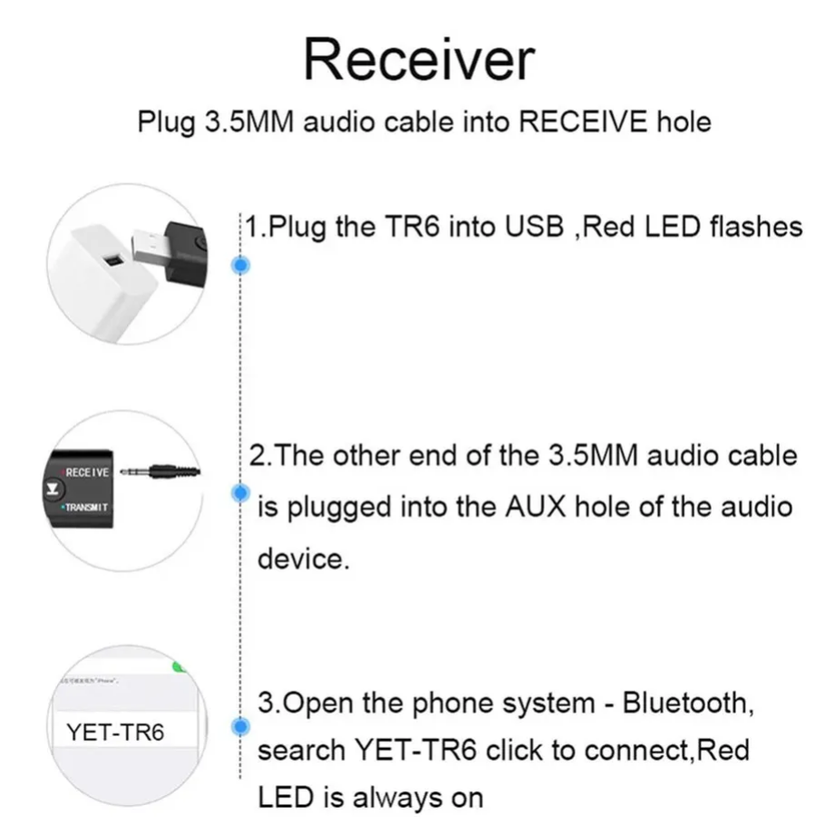 Grwibeou 2 IN 1 USB Bluetooth  - Laptop Accessories Headphones recension och pris