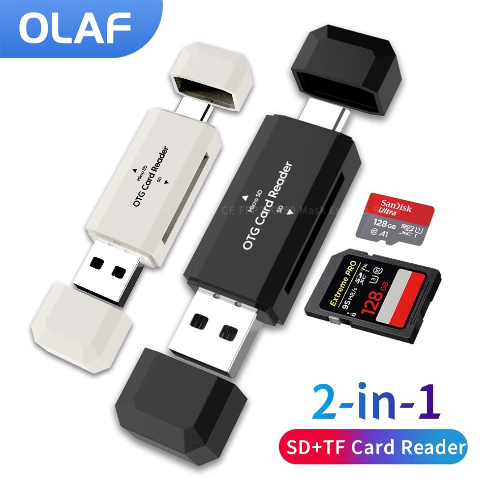 2 in 1 Type C SD TF Card Reade - Laptop Accessories And Gadgets recension och pris