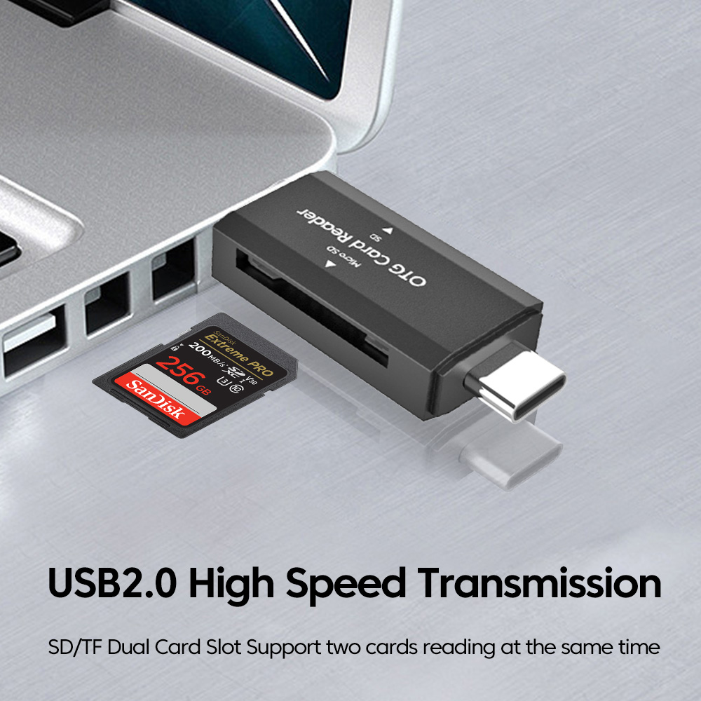 2 in 1 Type C SD TF Card Reade - Laptop Accessories And Gadgets recension och pris