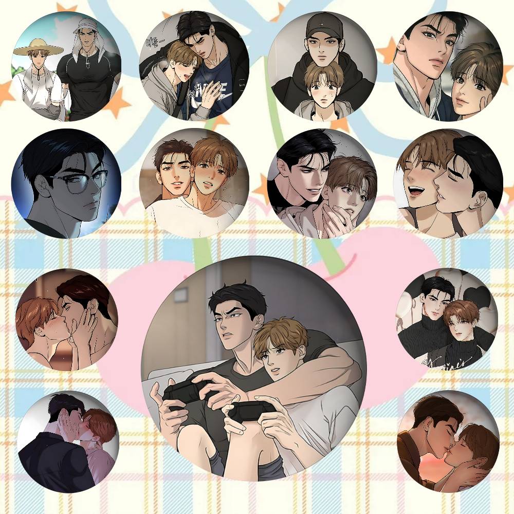 Korean Manga Button Pin Bl Man - Laptop Accessories Gadgets recension och pris