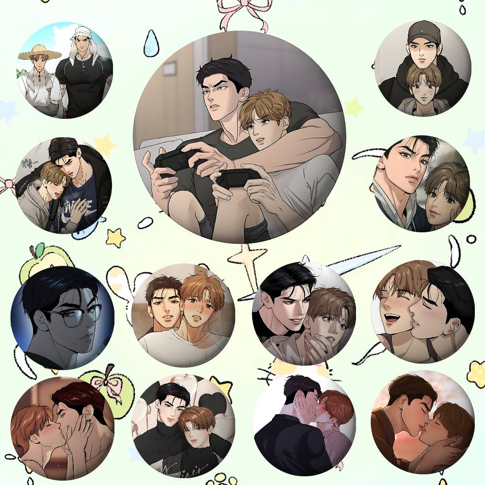 Korean Manga Button Pin Bl Man - Laptop Accessories Gadgets recension och pris