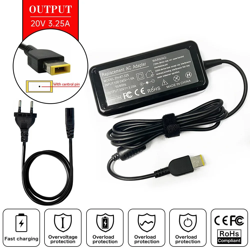 20V 3.25A Laptop AC Adapter Ch - Laptop Accessories Shop recension och pris