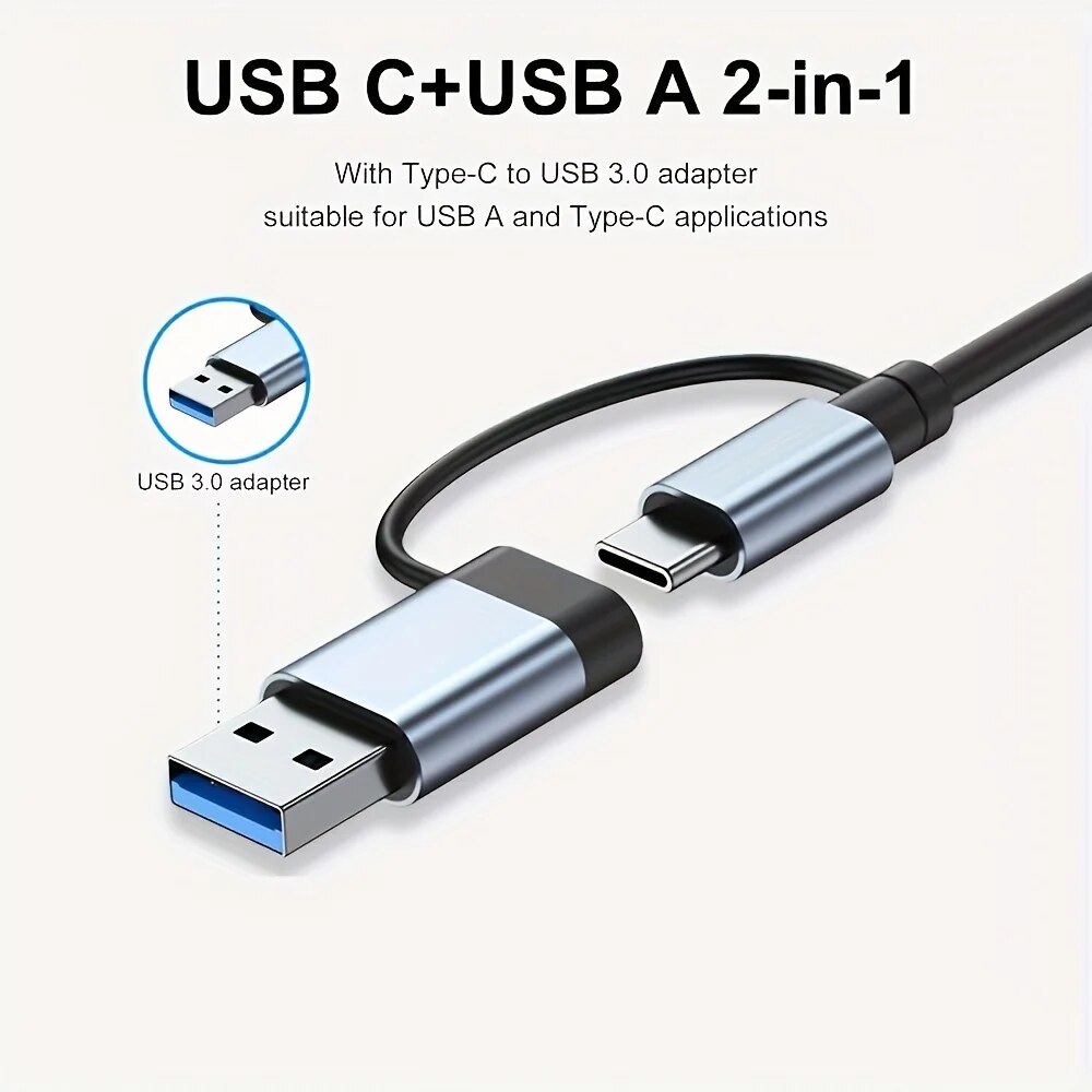 2 In 1 USB3.0 Hub 7 Port Type  - Laptop Accessories Gadgets recension och pris