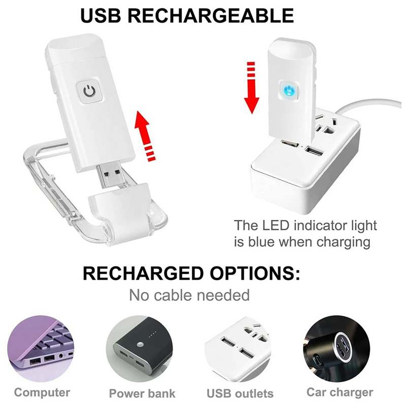 Reading Light Clip on Book Lam - Laptop Accessories Light recension och pris