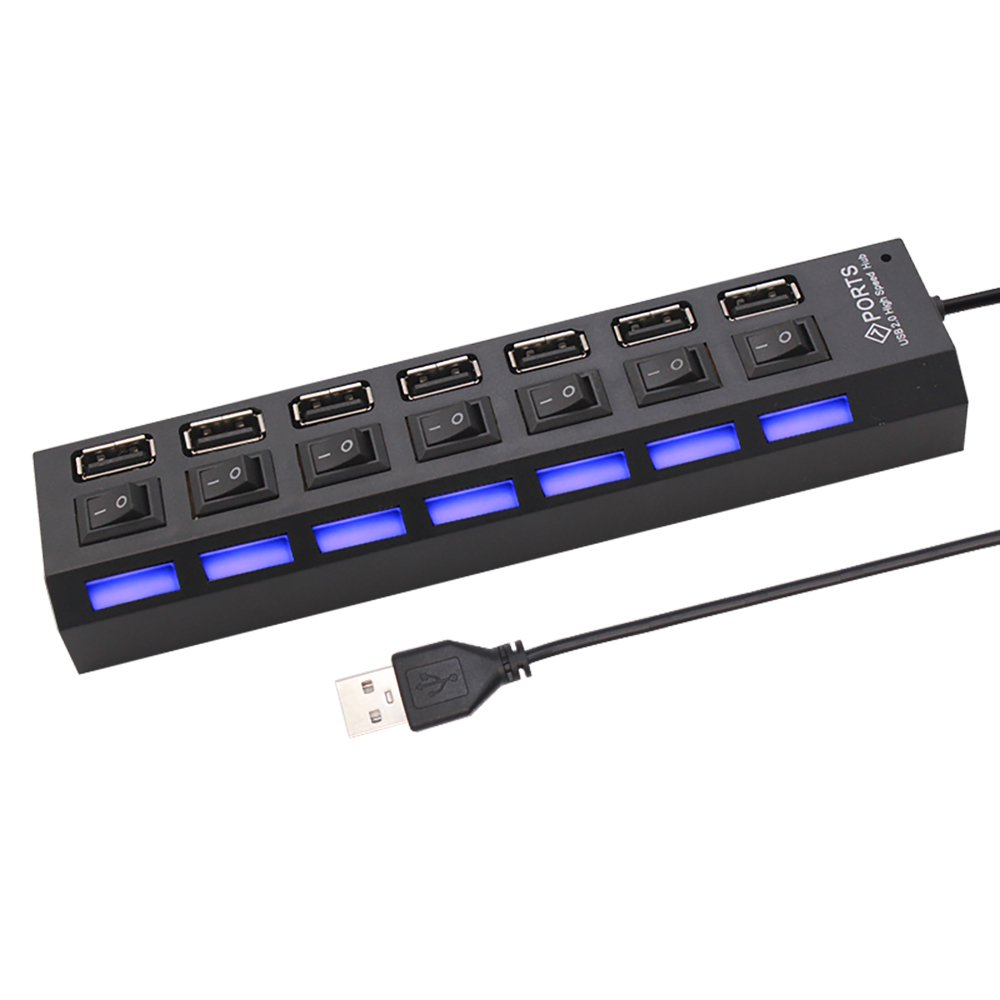 7 Port USB 2.0 Hub Splitter Fo - Laptop Accessories Gadgets recension och pris